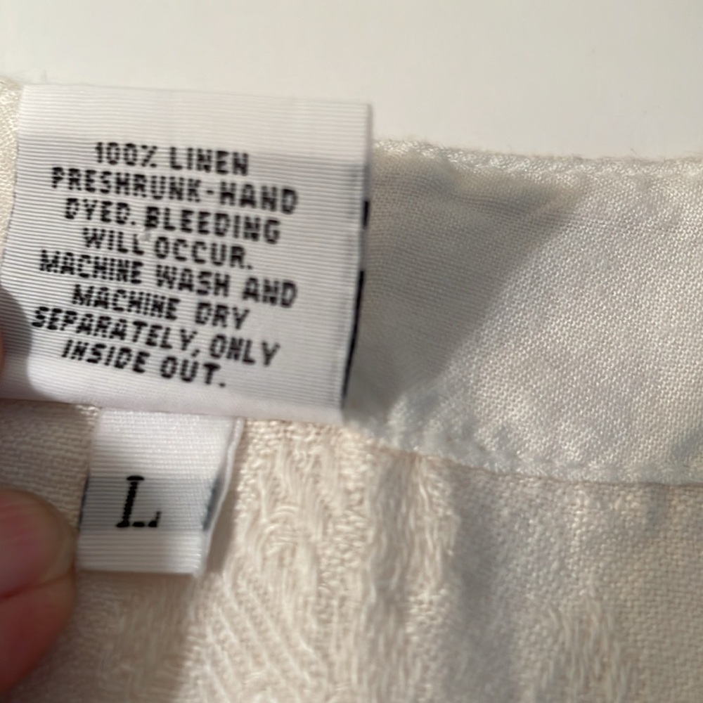 Rare CP Shades Embroidered 100% Linen Vest Vintage Y2K - Picture 6 of 6
